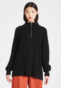 Givn Berlin Troyer-Strickpullover TEKLA aus Bio-Baumwolle Sweater Black