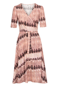 Givn Berlin Wickelkleid VANESSA aus LENZING™ ECOVERO™ Dress Muddy Pink (Tie Dye)