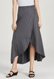Givn Berlin Wickelrock ANTONIA aus TENCEL™ Lyocell Skirt Shadow Grey (Tencel)