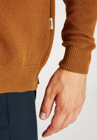 Givn Berlin Zip-Cardigan LIONEL aus Bio-Baumwolle Cardigan Rubber Brown