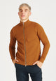 Givn Berlin Zip-Cardigan LIONEL aus Bio-Baumwolle Cardigan Rubber Brown